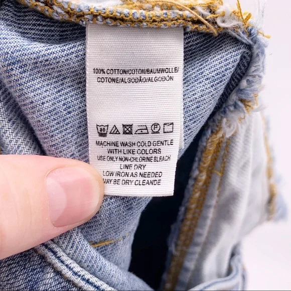 We the Free FP Denim Jean Skirt with Button Fly - Picture 7 of 8